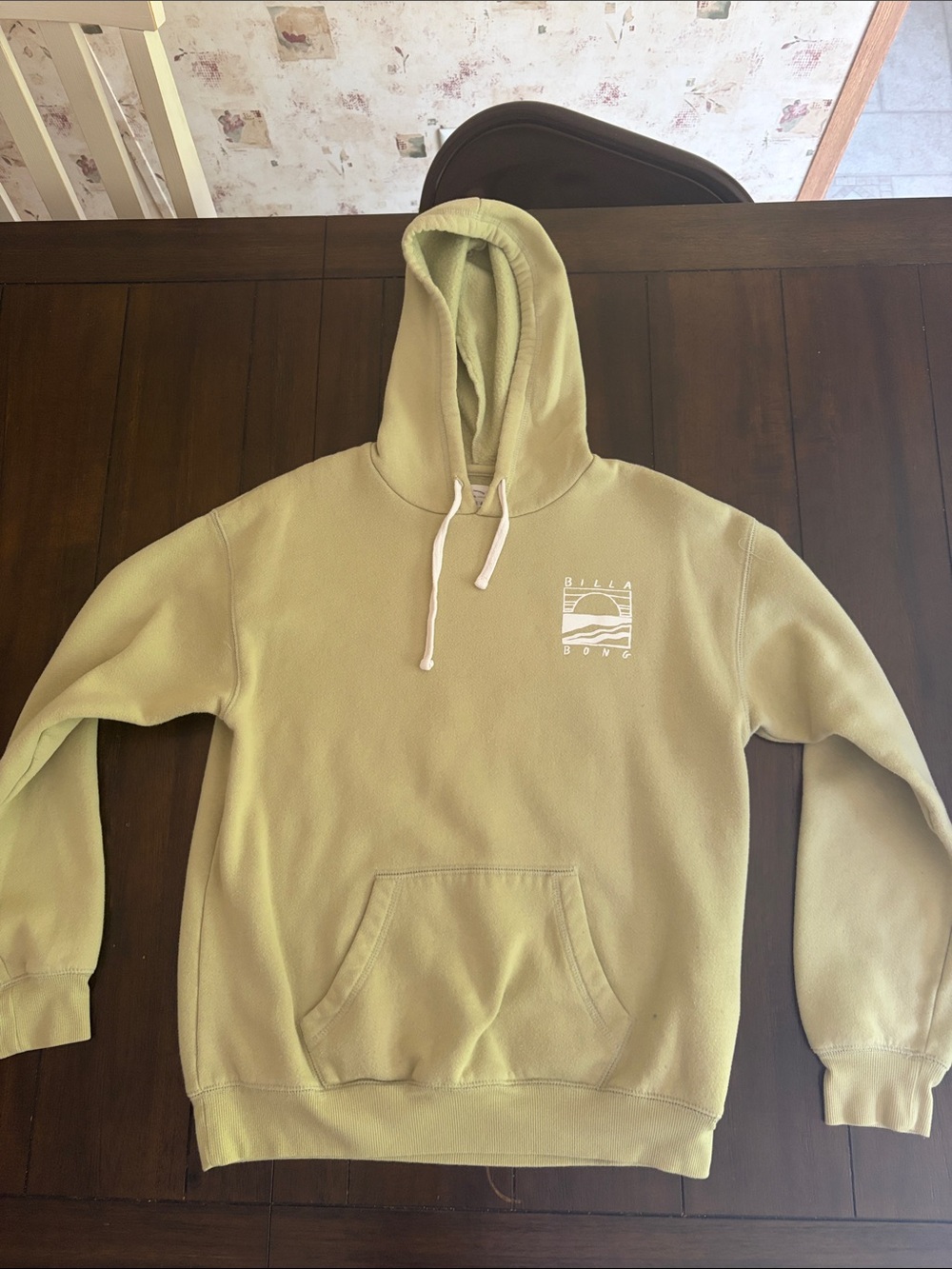 Billabong Olive Crewneck Hoodie with Minimal Logo